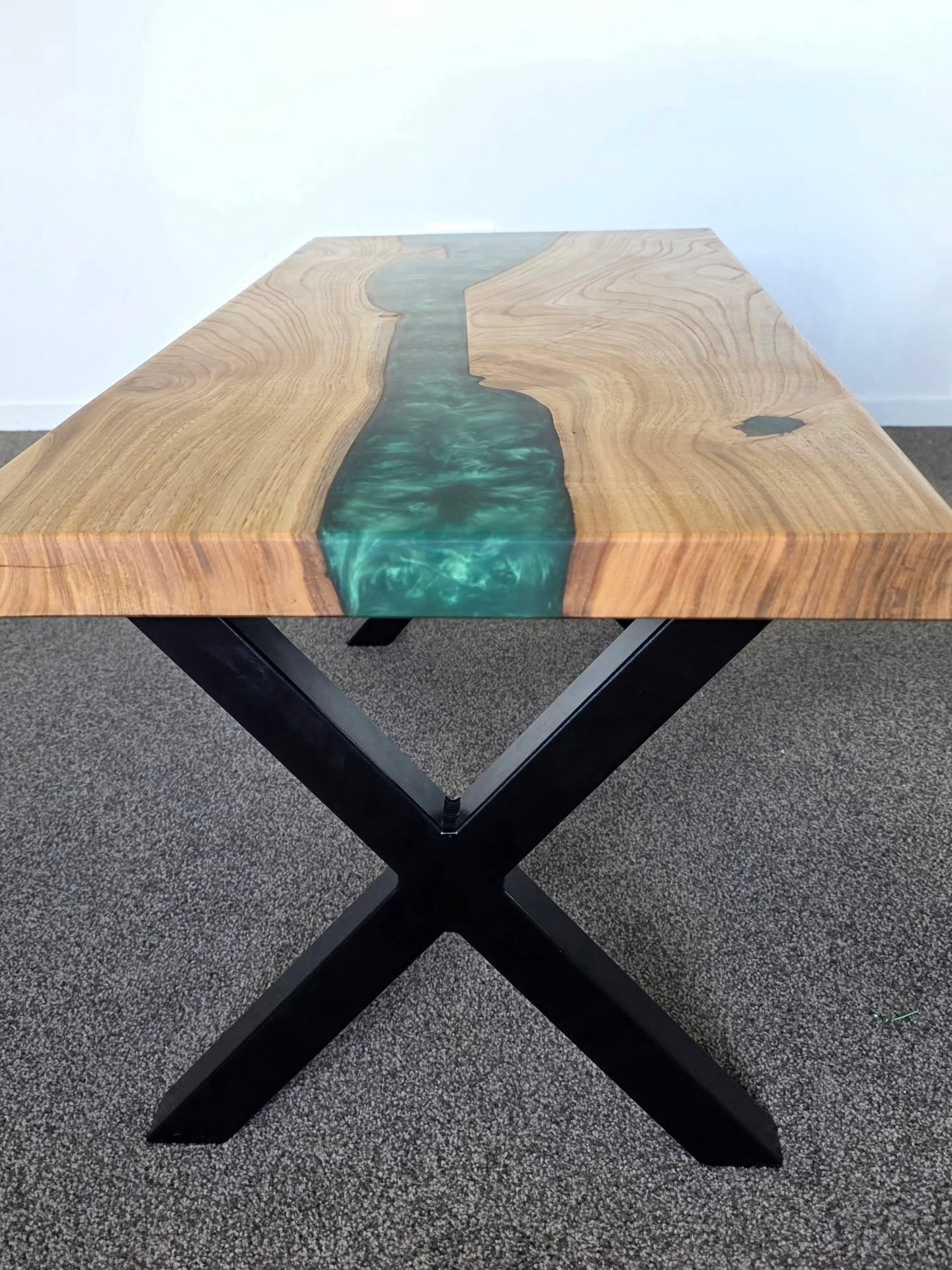 Paua Green Resin Table