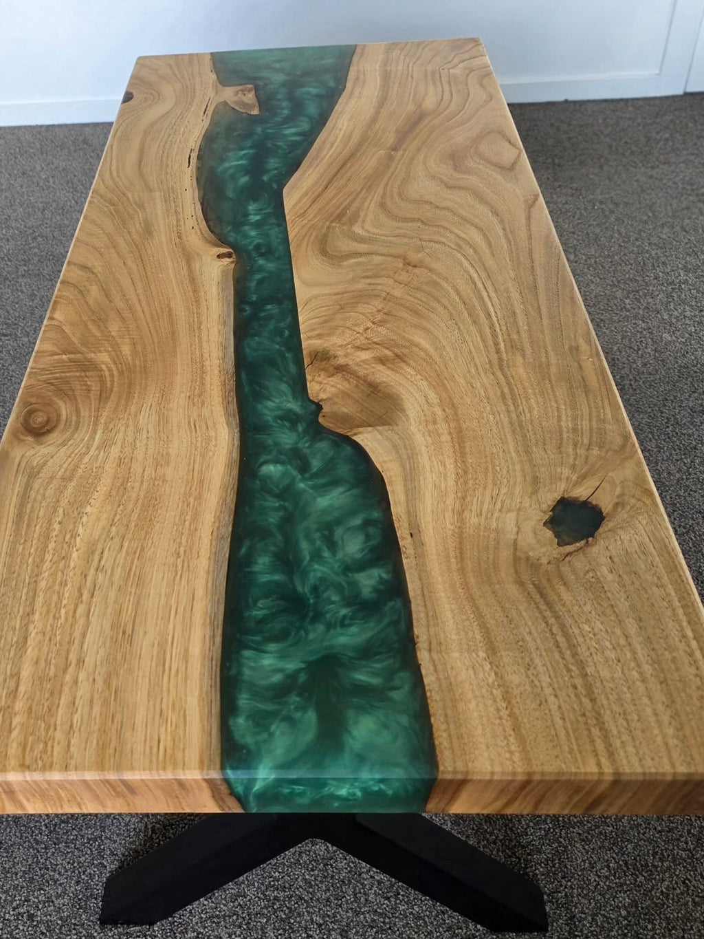 Paua Green Resin Table